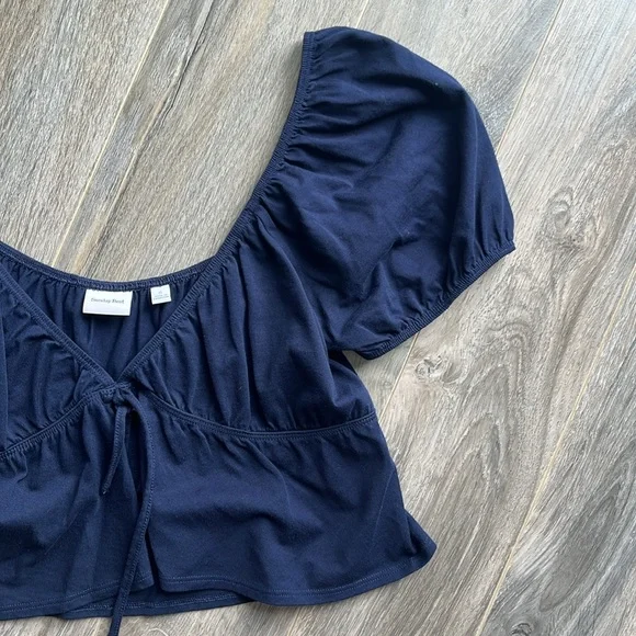 Sunday Best Navy Blue Kaia Top - Picture 4 of 7